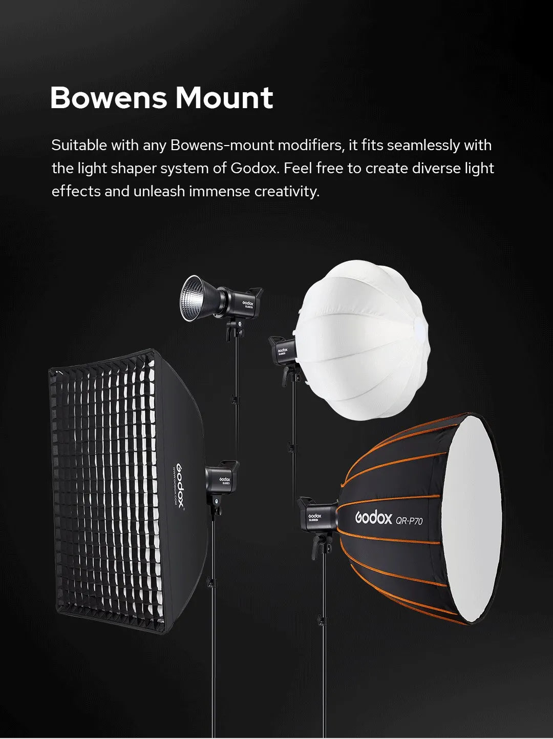 Godox SL60IID SL60IIBi 75W Daylight Bi-color LED Video Light with Bowens Mount for Camera Photography Fill Light CRI 96 TLCI 97