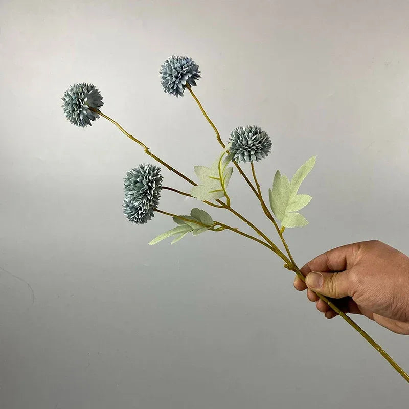 5 Head Dandelion Artificial Flowers Wedding Decoration Fake Flowers Small Thorn Ball DIY Home Decor Bouquet Valentine's Day Gift
