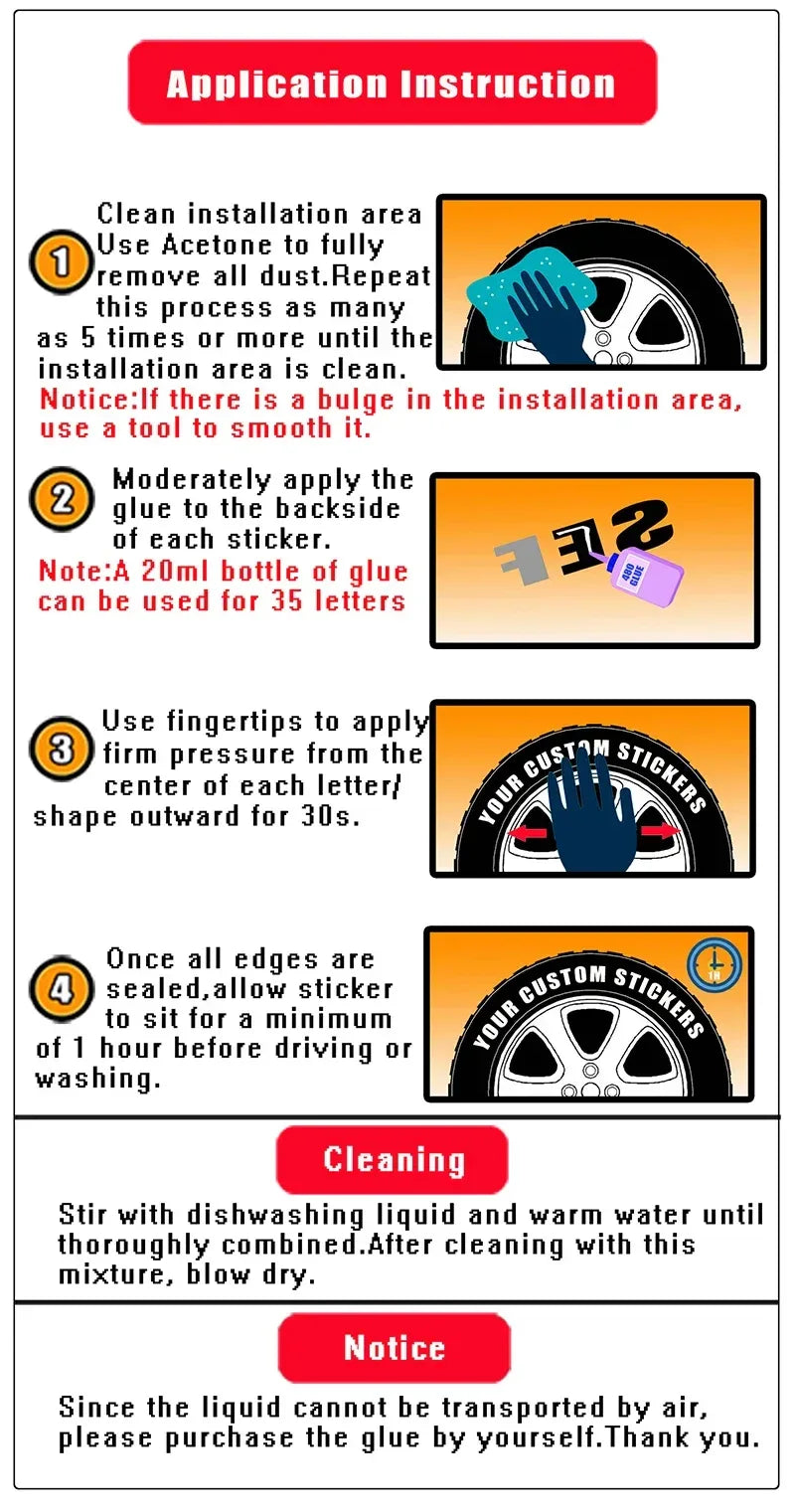 3D Car Tire Wheel Sticker Car Universal 3D Logo Auto Motorcycle Tire Stickers Personalized Car Styling Wheel Label Accessories