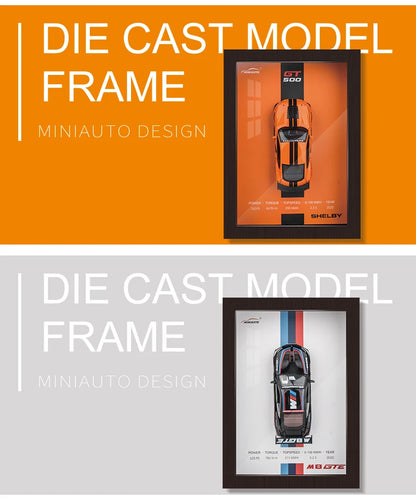 1:32 3D Photo Frame Wall Hanging Paintings Alloy Metal Diecast Model Car Home Trend Toy Decorations Display Valentine's Day Gift