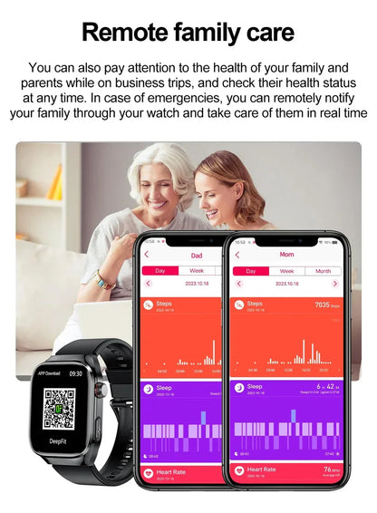 2026 New Professional-Grade Smart Watch Men ECG+PPG Uric Acid Body Fat Health Analysis IP68 Waterproof AMOLED Smartwatch Women