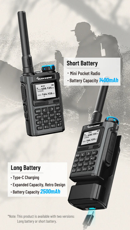 Quansheng UV K1 Mini Walkie Talkie Wireless Set Hunting Camping Long Range Ham Communication Radio K6 Walkier Talkie Transceiver