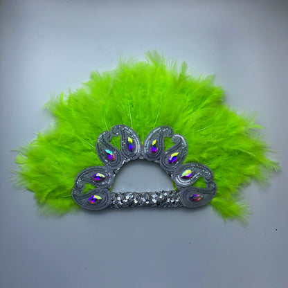 2025 New Design African Turkey Feather Big Fan Ladies Wedding Feather Fan for Bride Double Side Feather Nigerian Feather Handfan