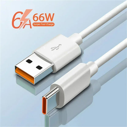 6A 66W Super Fast EU US Wall Charger Adapter 6A Type-C Cable For Huawei Mate 40 50 60 P50 Nova8 9 10 Honor 90 100 X7 X8 X9 Magic