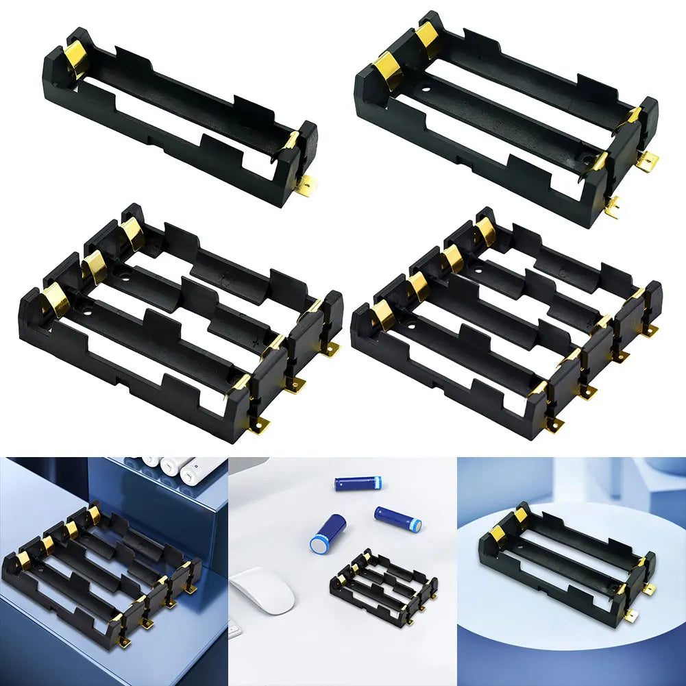 18650 SMT Battery Holder 18650 SMD Battery Box With Bronze Pins Rechargeable Battery Storage Box Case Holder Power Bank 3.7V