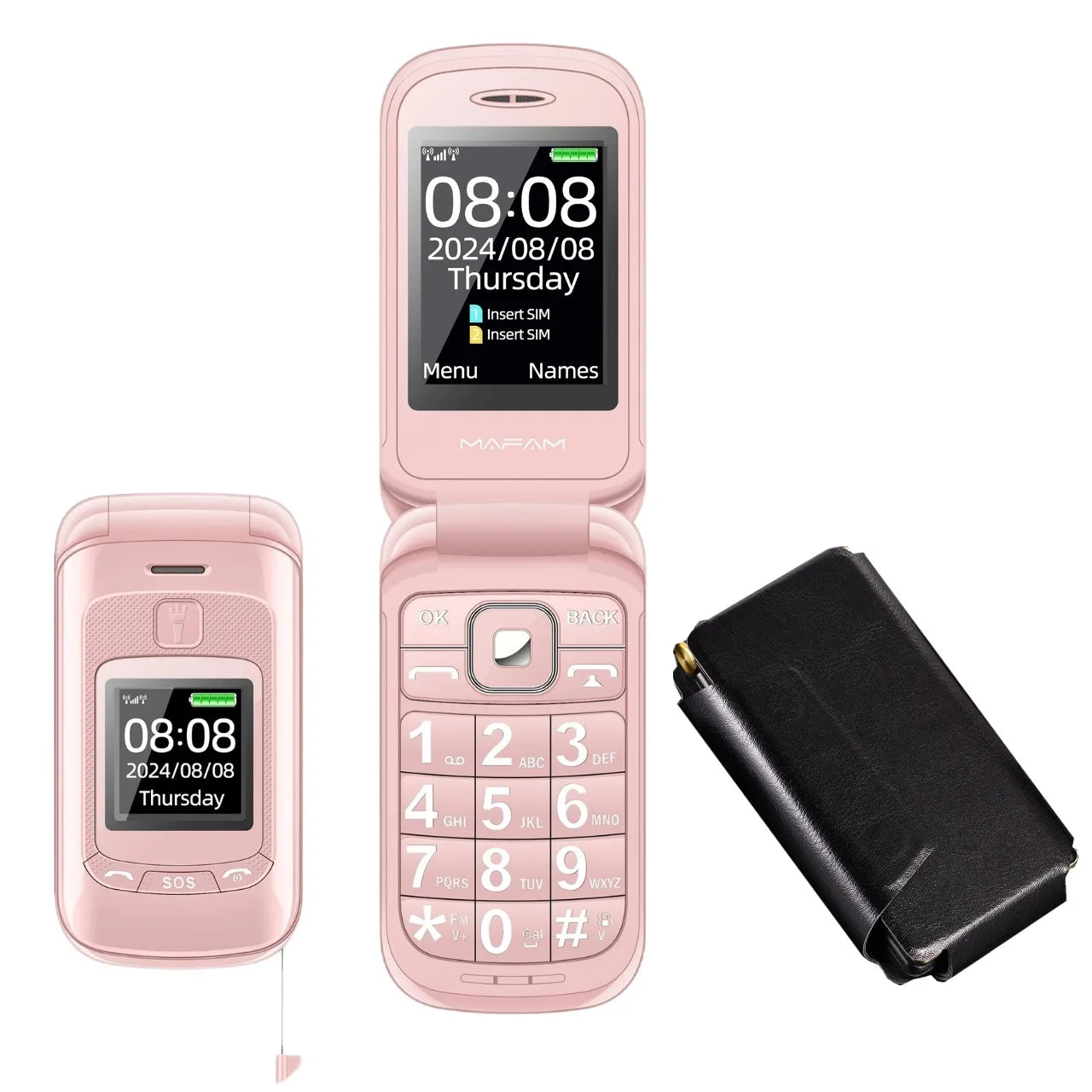 Mafam F899 Small Cover Folded Elderly Mobile Phone For Seniors Dual Display SOS Button Fast Quick Call Anti-Scratch Low Price