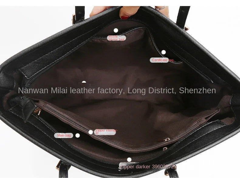 Women Large Capacity Bucket Tote Bag Shoulder Handbag Mommy Bag Work Travel Casual Purse