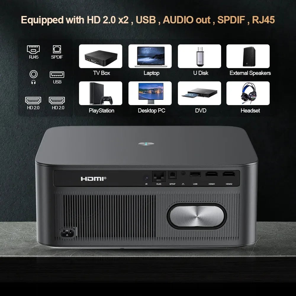 ThundeaL 3000Ansi 4K Full HD Projector TD98Pro 2G 32G Home Theater WiFi Android Portable Samrt TV Cinema TD98 Pro Beam Projector