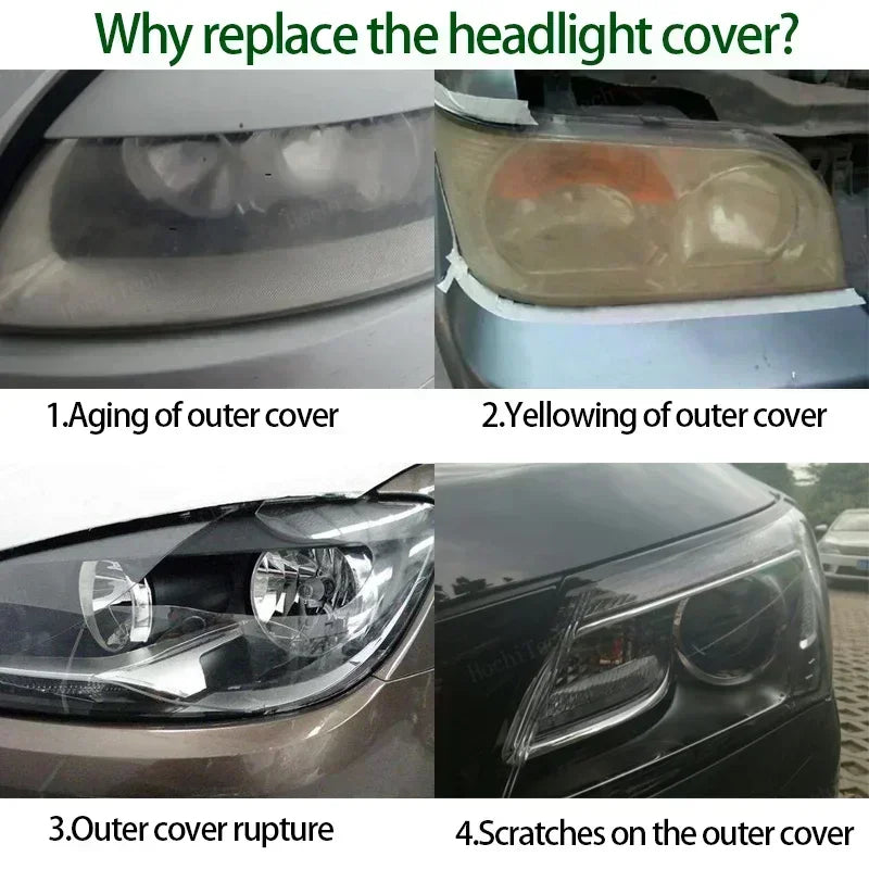 Car Headlight Cover Lampshade HeadLamp Clear Lens Cover Bright Shell Cover For Hyundai Santa Fe CM 2007-2012 Lampcover Glass