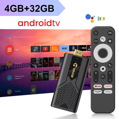 VONTAR DQ05 4G 32G TV Stick Android13 ATV UI Rockchip RK3528 Quad Core 64bit Cortex A53 Support 8K Video 4K 60fps Wifi6 BT5.0