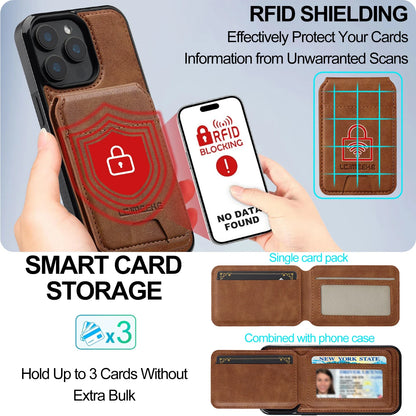 Detachable Magnetic 2 In 1 Leather Case For iPhone 16E 17 1615 14 13 12 11 Pro XS Max Air XR 8 7 Plus SE Card Pocket Phone Cover