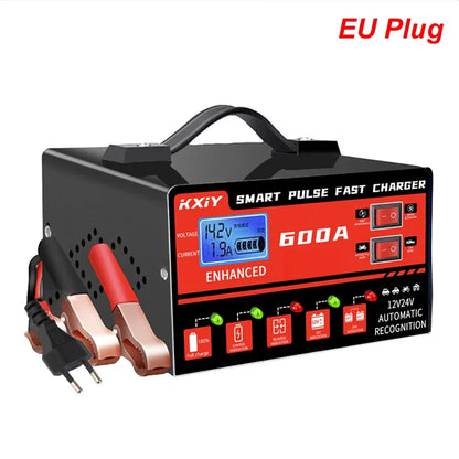 130W Automotive Battery Chargers Digital Intelligent Pulse Repair + Switch LED Indicator Storage Cell Car Chargers 12V 5A,24V 3A