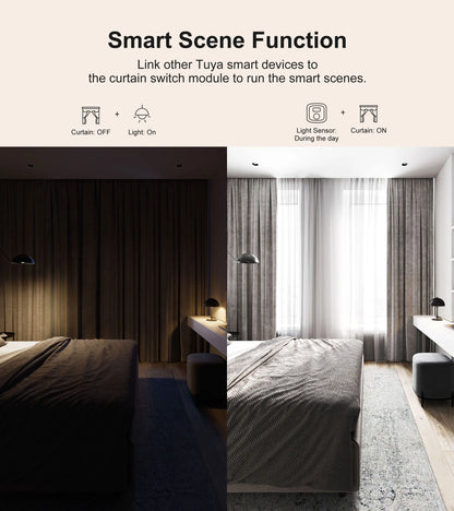 Tuya WiFi RF433 Smart Curtain Switch Controller Connect Roller Shutters Blinds Motor Switch Smart Life APP For Alexa Google Home