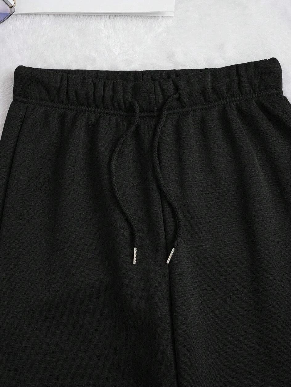 Different Forms Of The Moon Print Casual Versatile Women Pants Fashion Trendy Trousers With Drawstring Pockets Sweatpants Female