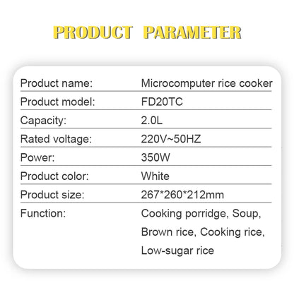 Multi-Function Patented Mini Electric Cookers Square Non Stick Rice Cooker Deluxe Ceramic Rice Cooker