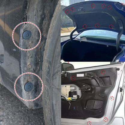 Car 8mm/6mm Hole Plastic Rivets Fastener Push Clip Black Auto Vehicle Door Trim Panel Retainer Fastener Clip Car Accessories