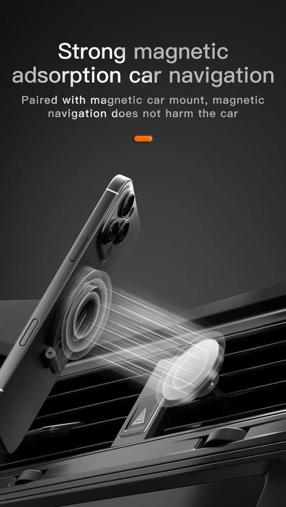 Double Sided Phone Stand Magnetic Phone Ring Holder Kickstand Magnet Grip for MagSafe iPhone 16 15 14 13 12 Pro Max Car Holder
