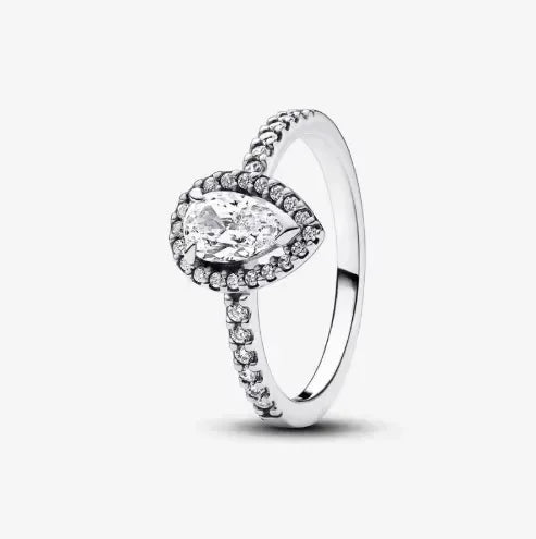 Vintage Moissanite Rings 925 Sterling Silver 6 Claws Cubic Zirconia Heart Crown Rings for Women Anniversary Fine Jewelry Gifts