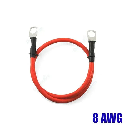 8 AWG Gauge 8.3mm2 Soft Car Battery Inverter Silicone Cable with M6 M8 M10 Terminal Red Black Electric Wire for Auto Solar Truck