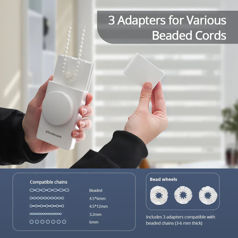 Zemismart Zigbee Smart Roller Shade Driver Built in Battery with Knob Control Speed Work with Tuya App Alexa Google Home Voice