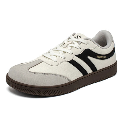 HOBIBEAR Wide Toe Shoes Mens Womens Minimalist Fabric Sneaker Lace Up Casual Walking Shoes
