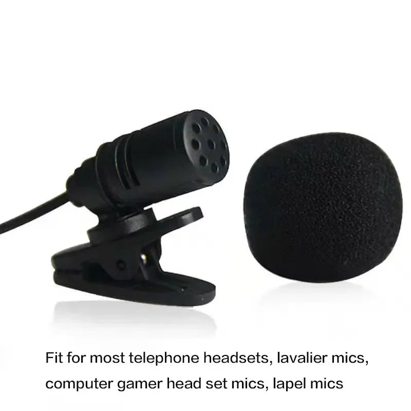 15/100PCS Microphone Replacement Foam Microphone Windscreen Headset Cover Telephone Headset Mic Cover Windshied Headset Foam