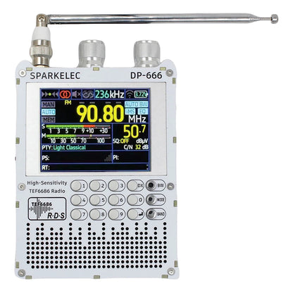 DP-666 TEF6686 Radio High Sensitivity Full Band FM AM Short Wave Radio with LCD Display High Sensitivity DSP Receiver Radio