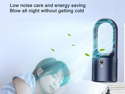 Electric Rechargeable Fan Bladeless Floor Standing Fan Cooling Child Safety Tower 2000mAh Fan Household Air Cooler  6 Gears