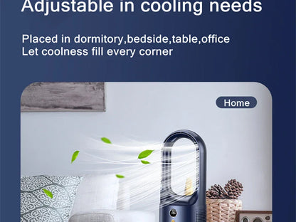 Electric Rechargeable Fan Bladeless Floor Standing Fan Cooling Child Safety Tower 2000mAh Fan Household Air Cooler  6 Gears