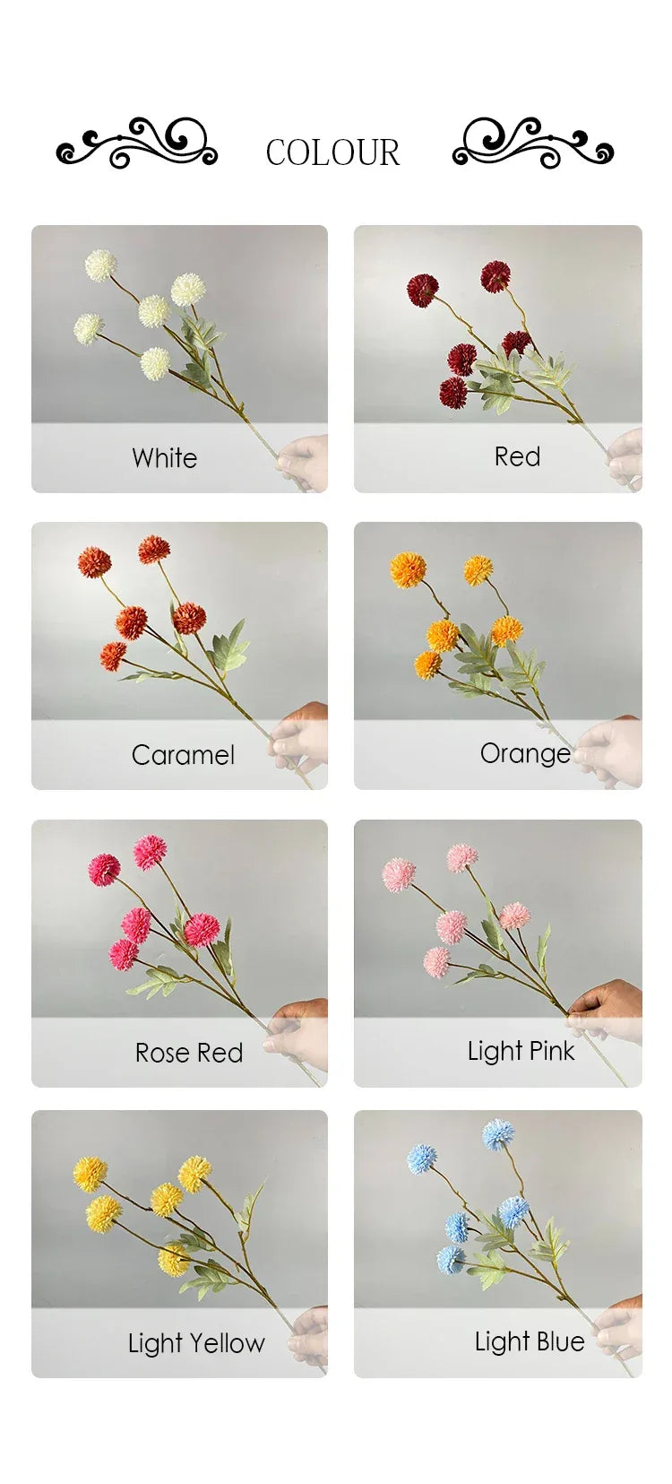 5 Head Dandelion Artificial Flowers Wedding Decoration Fake Flowers Small Thorn Ball DIY Home Decor Bouquet Valentine's Day Gift
