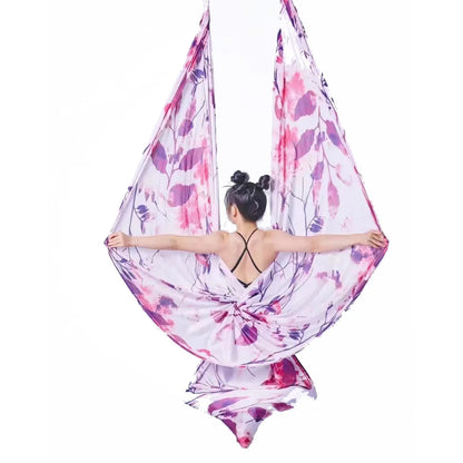2024 New Aerial Yoga hammock Fabric Flying Pilates Yoga Swing Silk Aerial Anti-Gravity Traction Device Fitness Yoga Home Gym