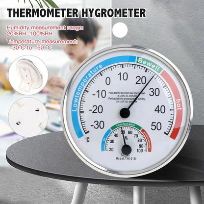 Thermometer Hygrometer Thermo Analog Humidity Temperature Meter Indoor Outdoor Climate Control Garden Thermometer