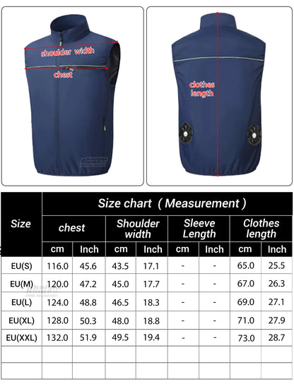 2026 Must-have Fan Vest Wearable Cooling vest Air-conditioned Clothes Breathable for Daily Commute Hiking Fishing Camping