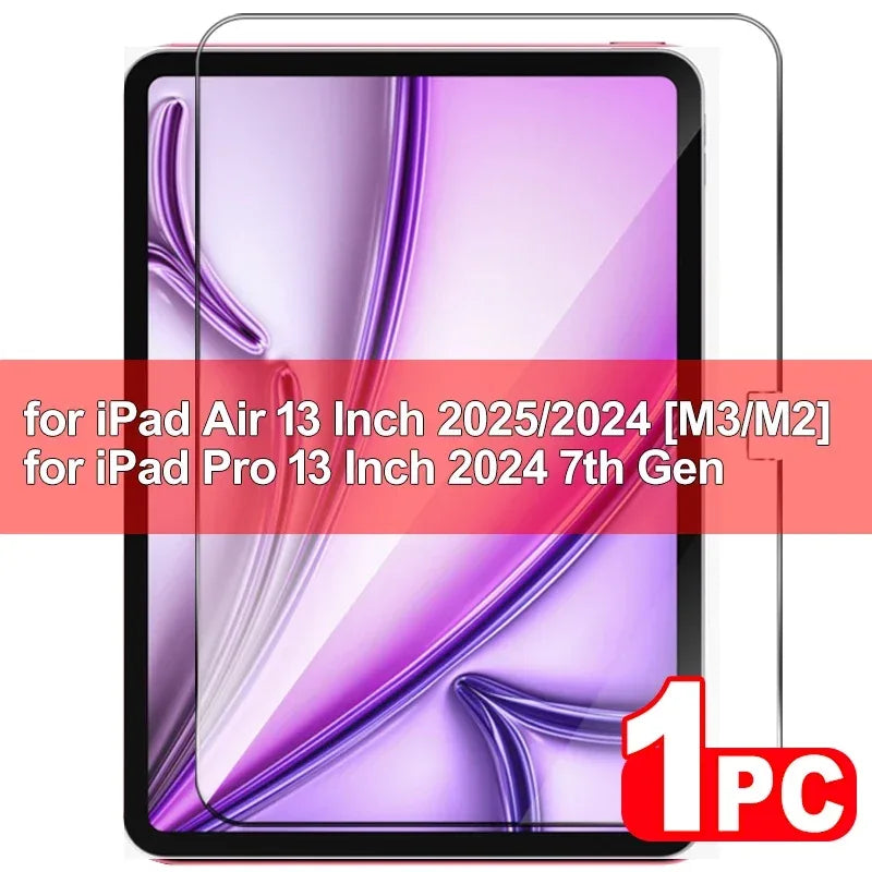 For IPad A16 11th 2025 Tempered Glass Shatterproof Screen Protectors for IPad 11th 10th Air 11 11inch 13 13inch Protective Film
