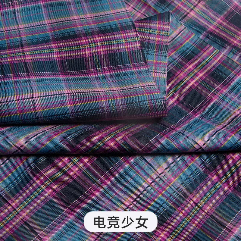 Plaid Fabric By The Meter for Japanese Jk Uniform Skirts Clothing Hair Band Clothes Pillowcases DIY Sewing Textile Anti Wrinkle