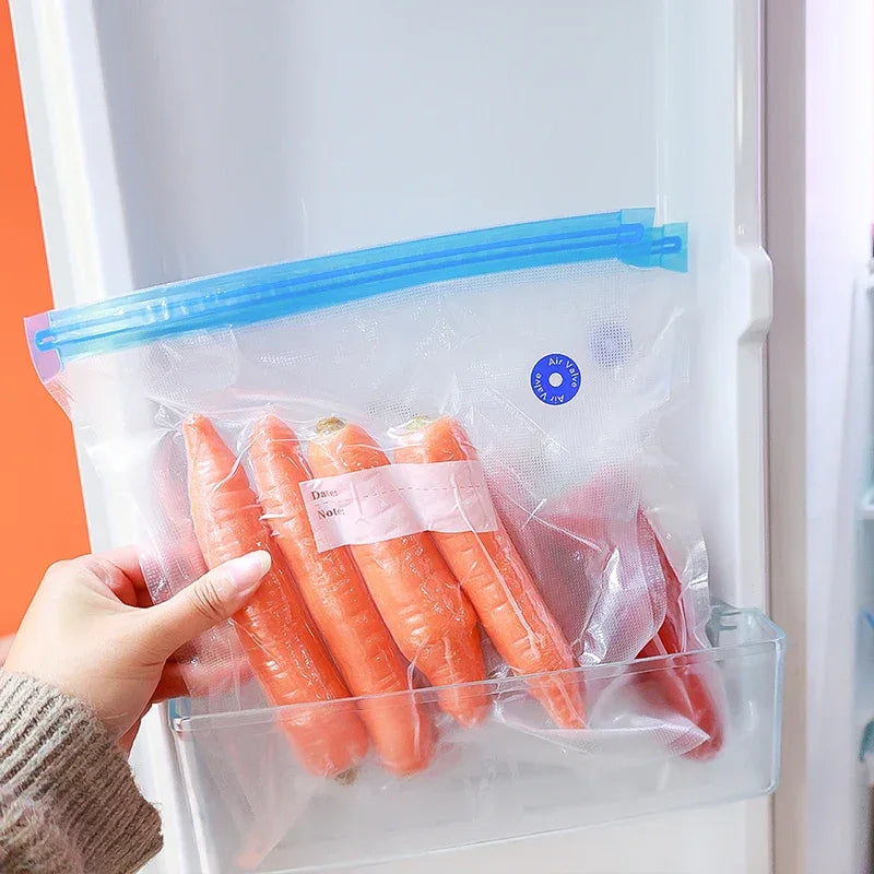 Reusable Vacuum Storage Bags 3D Printer Filament Electric Vacuum Pump Air Valve Pump Sealing Vegetables Food Storage Zipper Bag
