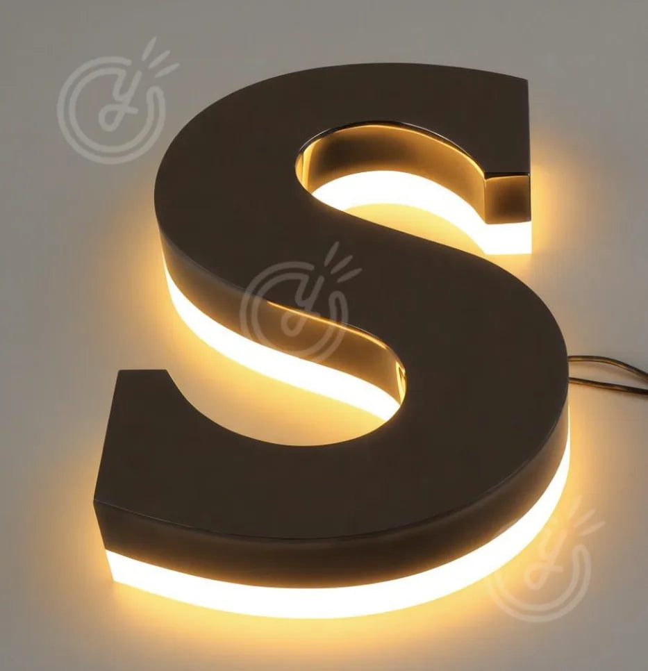 Custom Made LED 3D Sign Metal Backlit Letters for Outdoor Business Storefront Waterproof Advertising Display