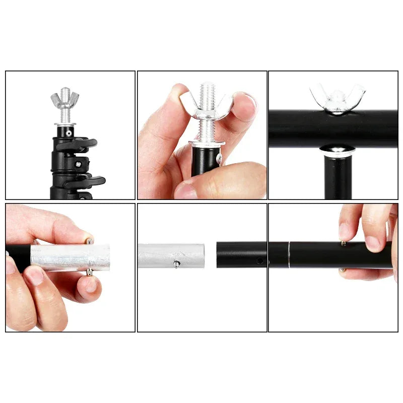 T-shaped Photography Background Stand Adjustable Support System For Photo Studio Green Screen Chromakey Backdrop Accessories