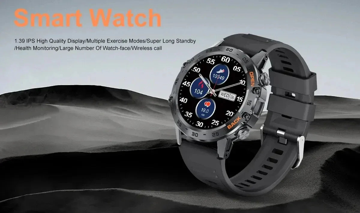 LIGE 2025 ECG+PPG Smart Watch Men 466*466 AMOLED Screen Heart Rate Blood Pressure Body Fat Monitor Bluetooth Call NFC Smartwatch