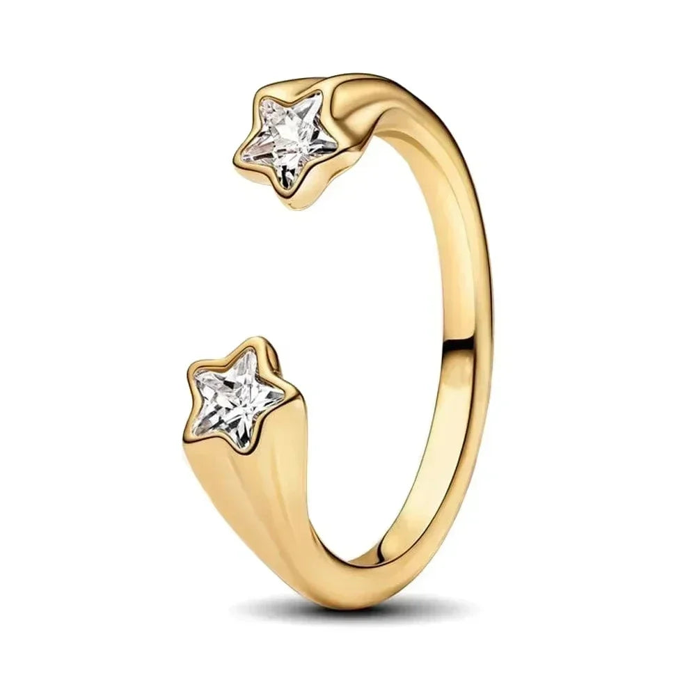 Vintage Moissanite Rings 925 Sterling Silver 6 Claws Cubic Zirconia Heart Crown Rings for Women Anniversary Fine Jewelry Gifts