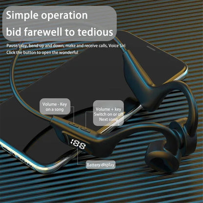 Hot X7 X8 Real Bone Conduction Sport Headphone Wireless Earphone Bluetooth-Compatible Headset Hands-free with Mic for Swimming