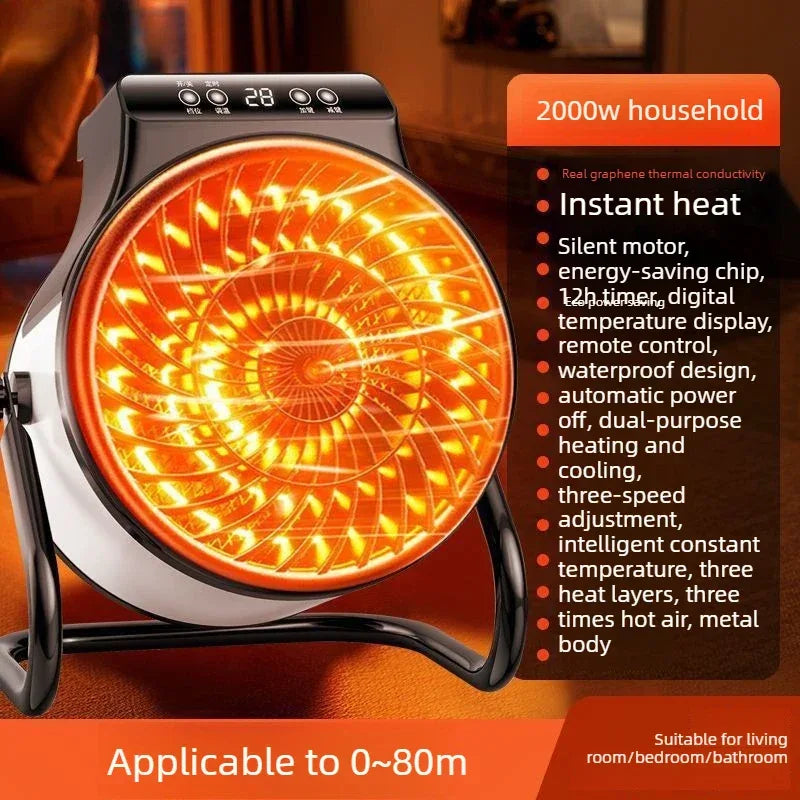 220V Graphene Heater, Household Heater, High-power Electric Heater, Quick Heating, Large-area Industrial Small Steel Cannon