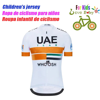 UAE 2022 New Kids Cycling Jerseys Set Summer Breathable Child Bike Cycling Clothes Boy Sport Bicycle Jersey Cycling Clothing