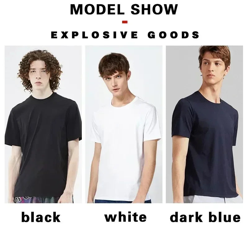 2026 New Summer Men's Quick-Dry Casual Sports T-Shirt Loose Cat Pattern Print Comfortable Crew Neck Short Sleeve T-Shirt Top