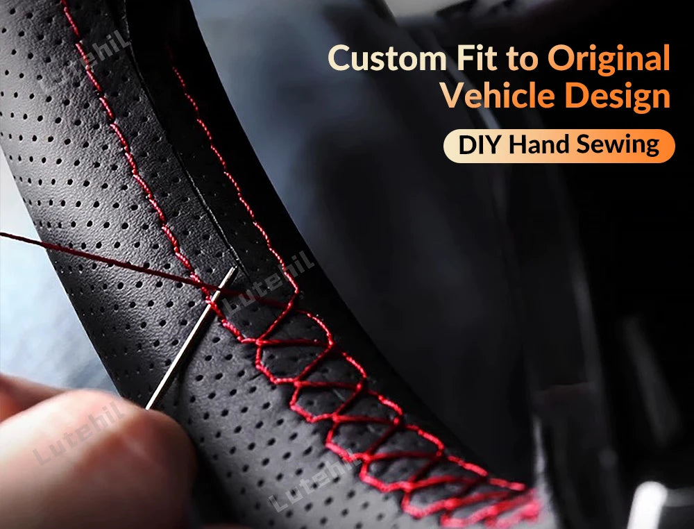 For Seat Ibiza 2004 2005 2006 Custom Car Steering Wheel Braid Cover Hand Sewing DIY Artificial leather Suede Car Accessories by PDG ibma
