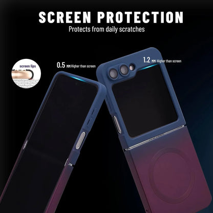 Luxury Gradient Case for Samsung Galaxy Z Flip 8 7 6 5 4 3 Soft Silicone Magnetic Charging Cover for Samsung ZFlip 6 7 8
