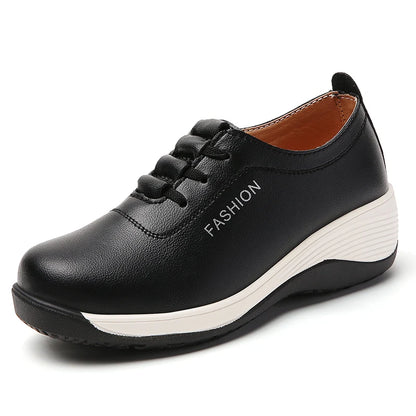 New women's 43 casual shoes, 100% genuine leather breathable and fashionable leather shoes for walking