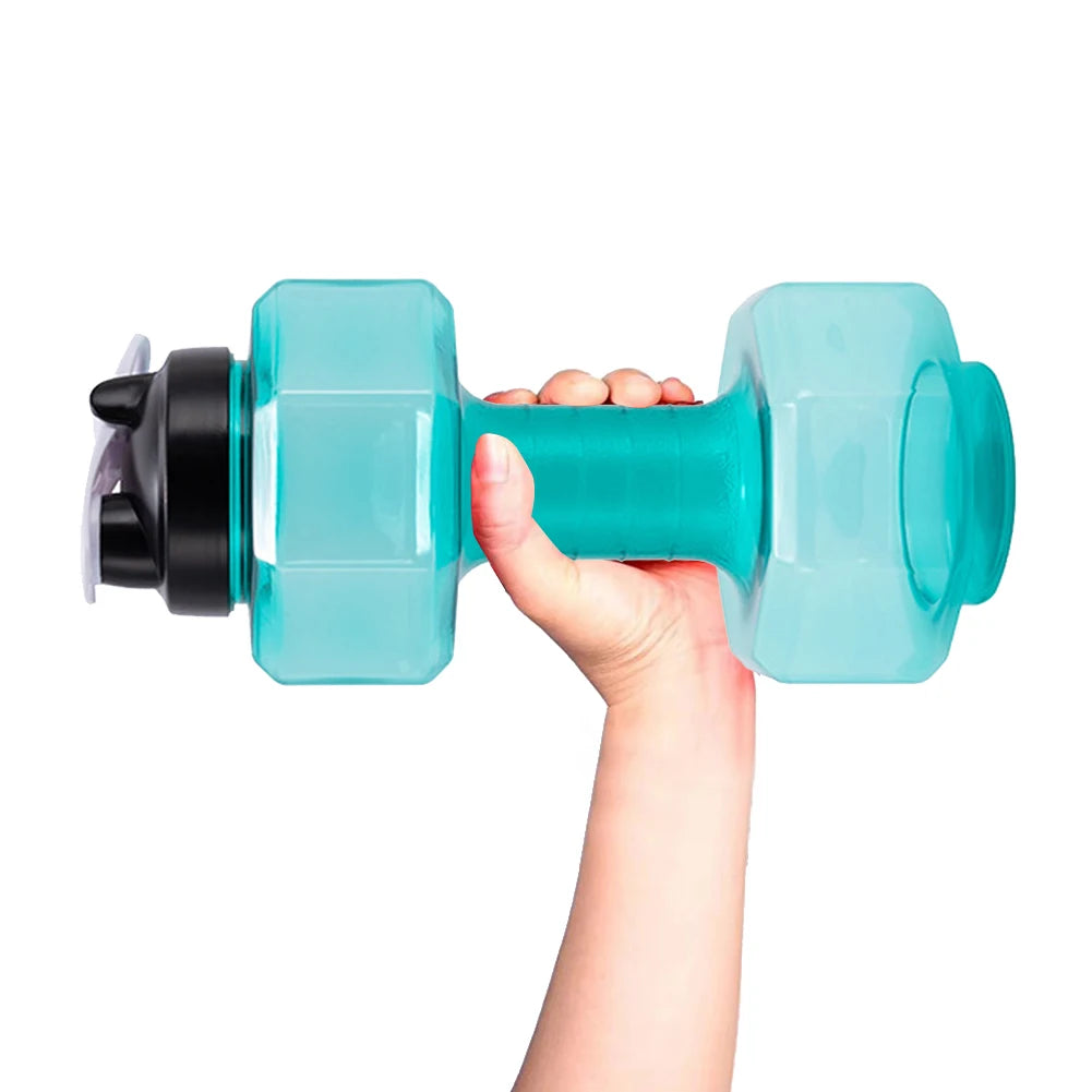2.6L Sports Dumbbell Shaped Kettle Sport Water Bottle Outdoor Indoor Fitness Cycling Water Bottle Camping Cold Water Bottle