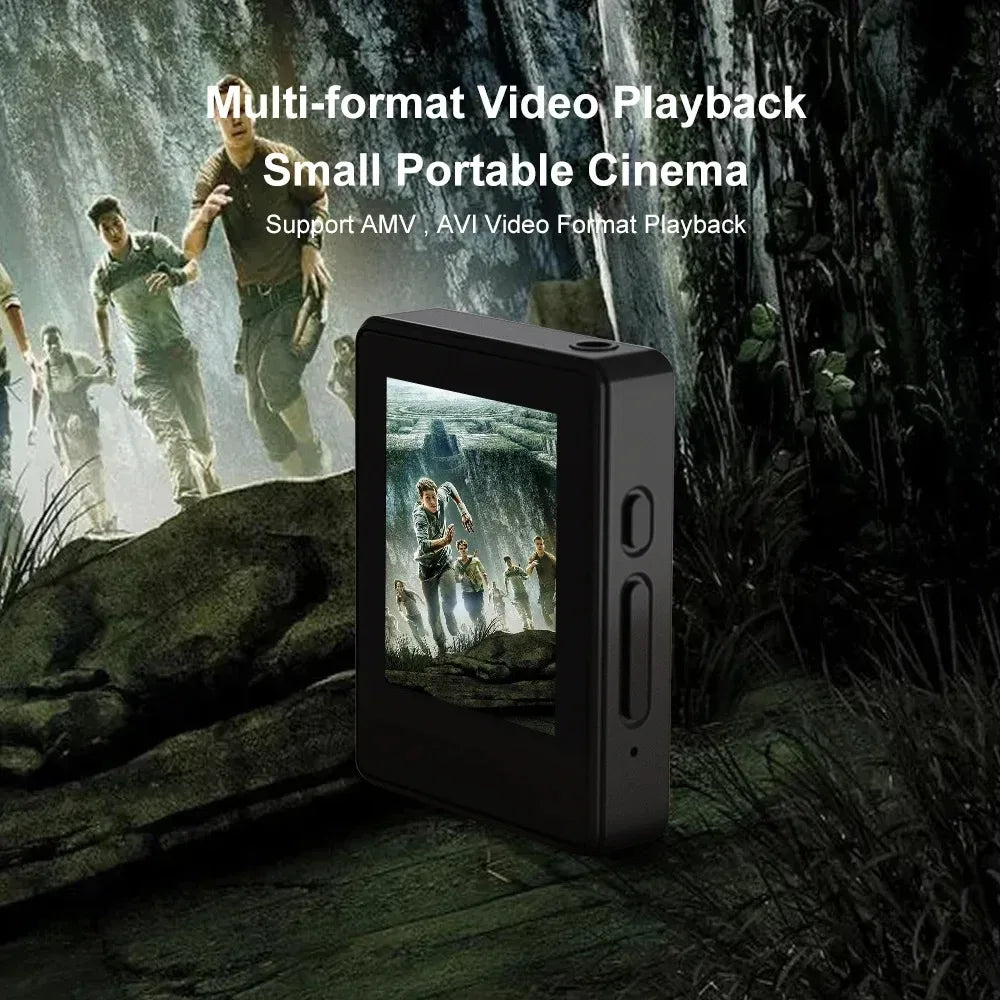 Portable MP3 Player Bluetooth 5.0 Music Stereo Speaker Mini MP4 Video Playback With LED Screen FM Radio Recording For Walkman