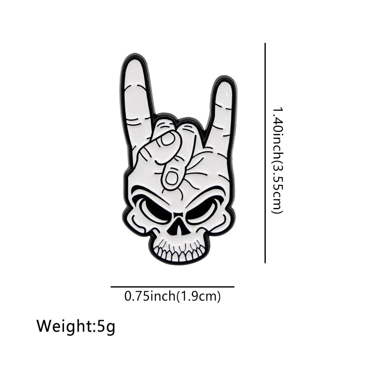 Skeleton Enamel Pin Punk Brooch Pines Lapel Pins Badge on Backpack Clothing Accessories Gothic Jewelry Halloween Gifts